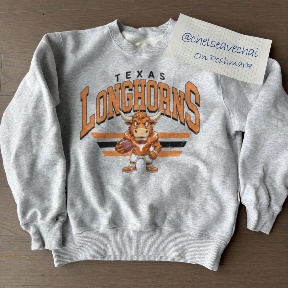 Retro Texas Longhorns Football Sweatshirt University of Texas Crewneck shirt